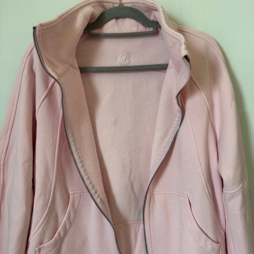 Lululemon Scuba Oversized Funnel Neck Full Zip Strawberry Milk - Picture 3 of 10